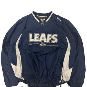 Vintage CCM Toronto Maple Leafs Pullover Jacket – Navy & White – NHL